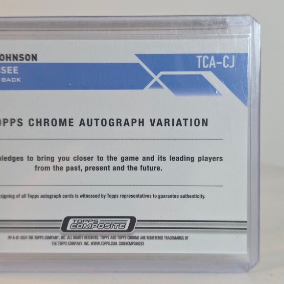 Chris Johnson Topps Chrome Certified Autograph Variation 111/199 Tennessee Titan - Picture 8 of 10